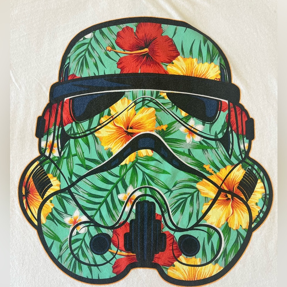 Star Wars Floral Stormtrooper Tshirt Unisex Adult Size Medium - Picture 3 of 7